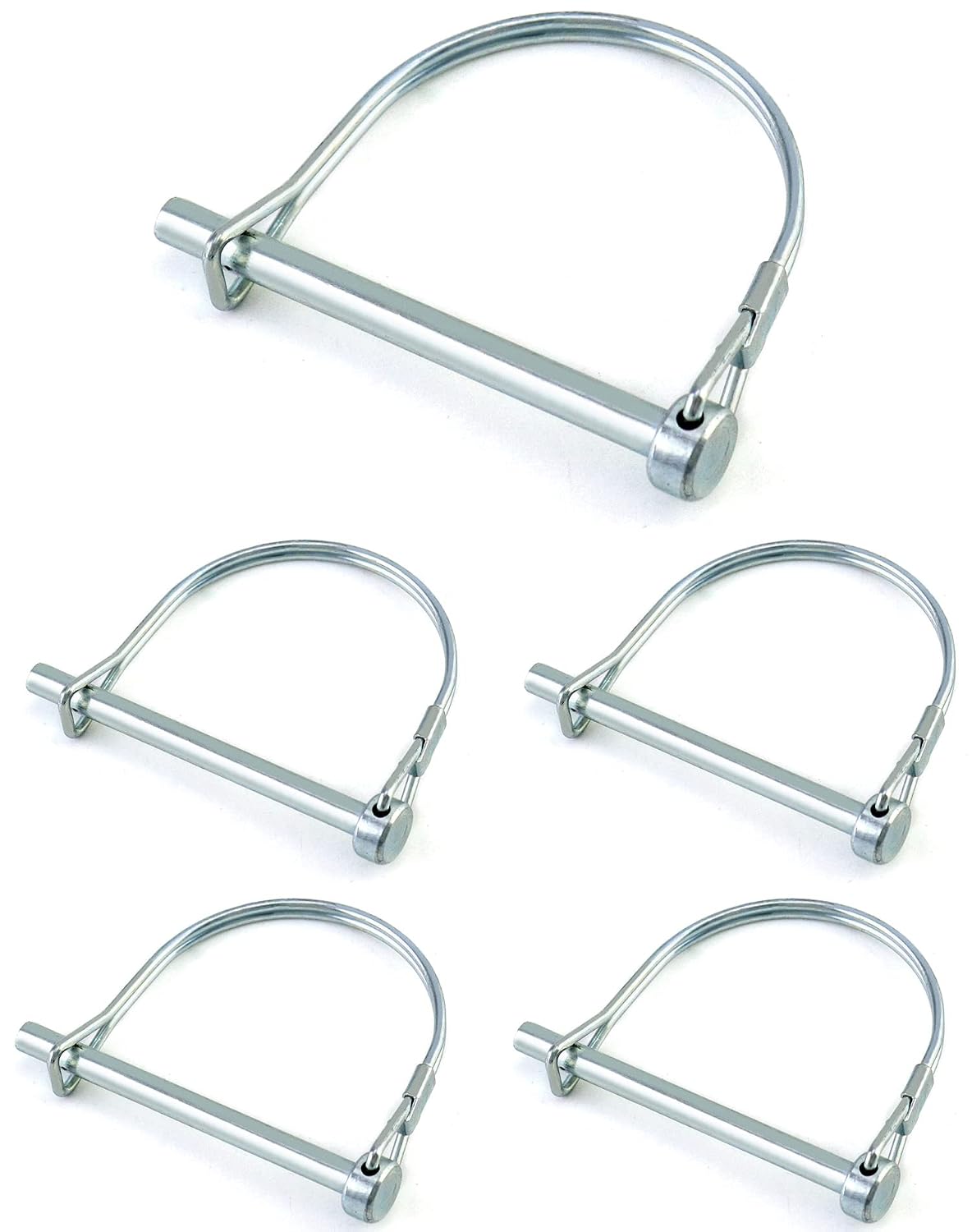 [french Days]5 Pcs Goupille De Verrouillage Forme D, Goupille Securite En Acier Au Carbone Galvanisé Pour Jardin Pelouse Remorques - 6 X 70 Mm