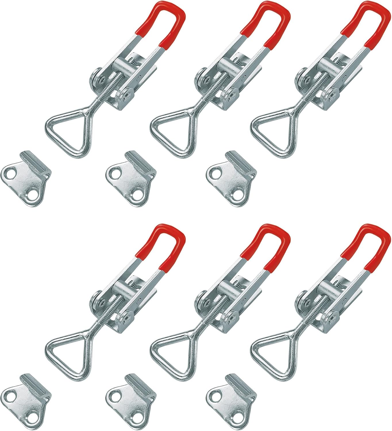 [french Days]gh-4001 Loquet À Bascule En Métal 6pcs Sauterelles De Menuisier Réglable Rapide Pince À Bascule Fixation Boucle Avec Pour Fixation Et Serrage, Capacité De Rétention 100 Kg / 220 Lbs