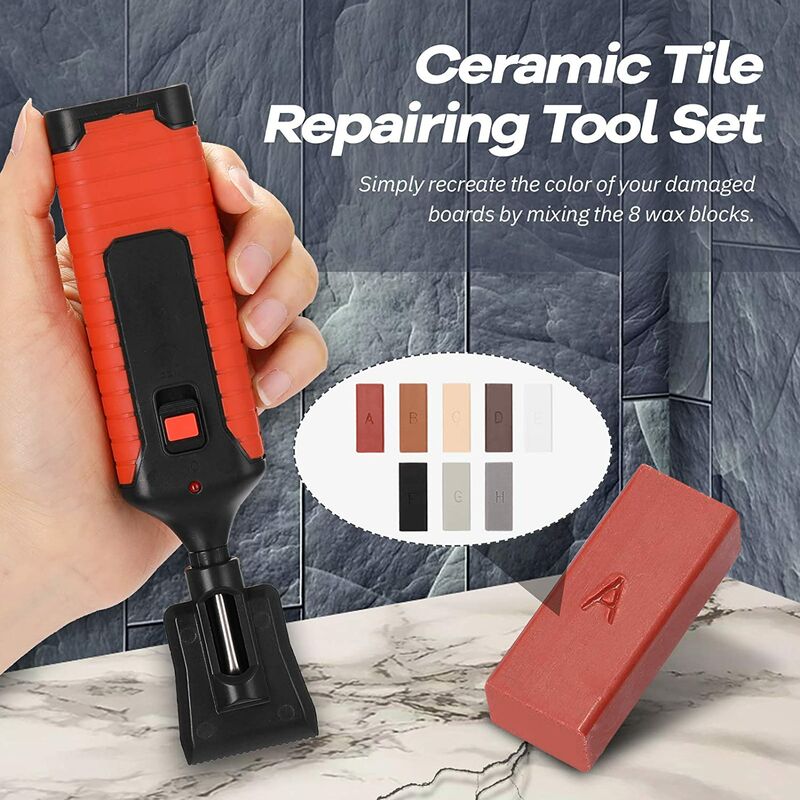 [french Days]kit D'Outils De Réparation De Carrelage En Céramique, Kit D'Outils Multifonctions Pour La Réparation De Carreaux De Remplissage (kit De Réparation Pour Carrelage, Pierre, Céramique)