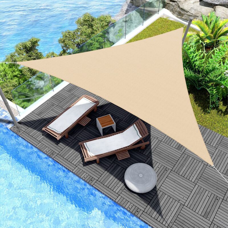 [french Days]voile D'Ombrage Triangulaire 5x5x5 M Sable