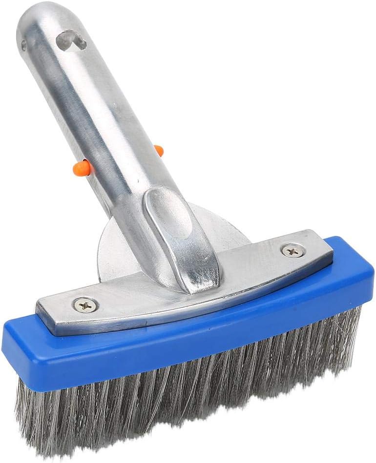 [french Days]5in Acier Inoxydable Fil Piscine Algues Nettoyage Brosse Balai Plancher Mur Brosses Tête
