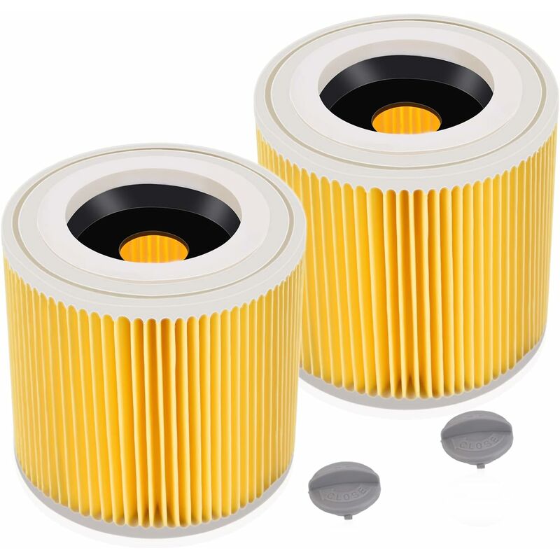 [french Days]lot De 2 Filtres À Cartouche Pour Wd3 Premium Wd2 Wd3 Wd3p Wd3 Mv2 Mv3 Filtre Wd3 Filtre De Rechange Pour Aspirateur Kärcher 6.414-552.0/64145520