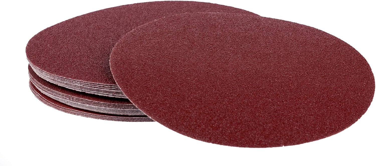 [french Days]lot De 50 Disques Abrasifs - 225 Mm De Diamètre Sans Trou - Assortiment De 10 X Grain 40/60/80/120/180/ Pour Ponceuse À Col