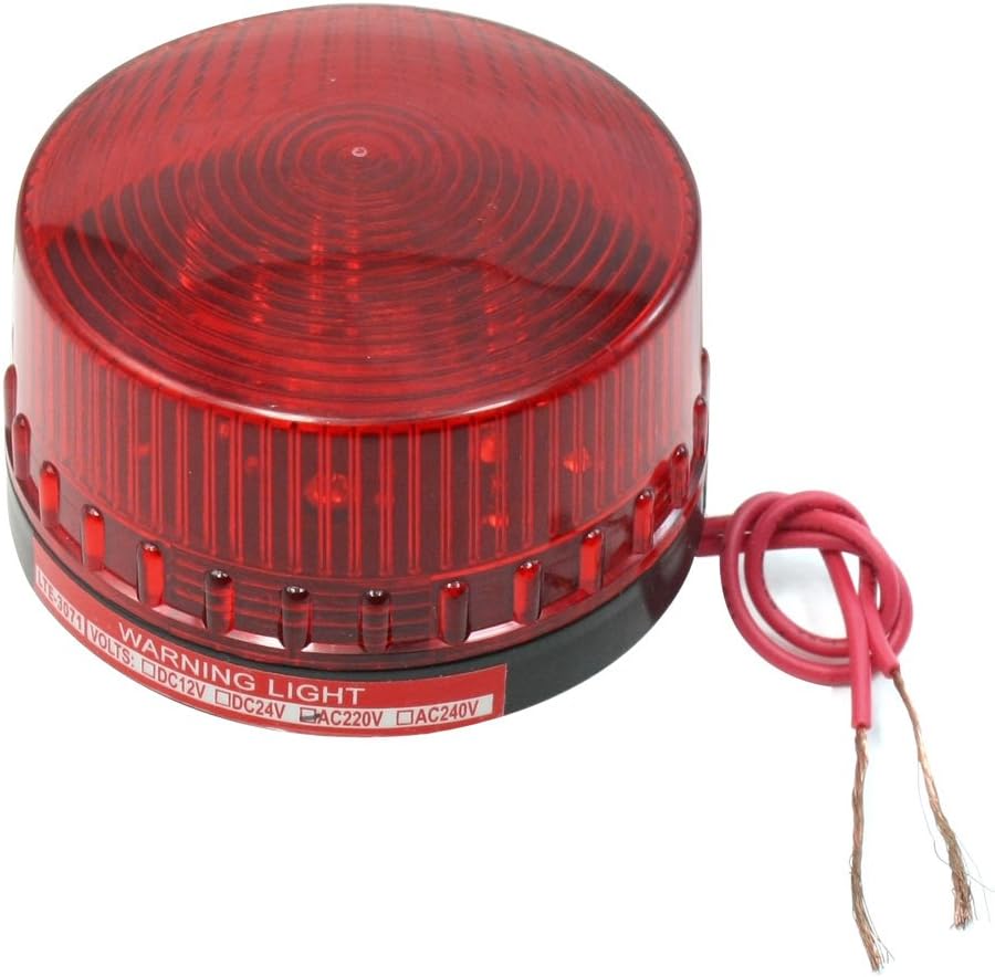 [french Days]dôme En Plastique Ac 220v Logeant Le Voyant Clignotant Rouge D'Urgence Industrielle Allumé