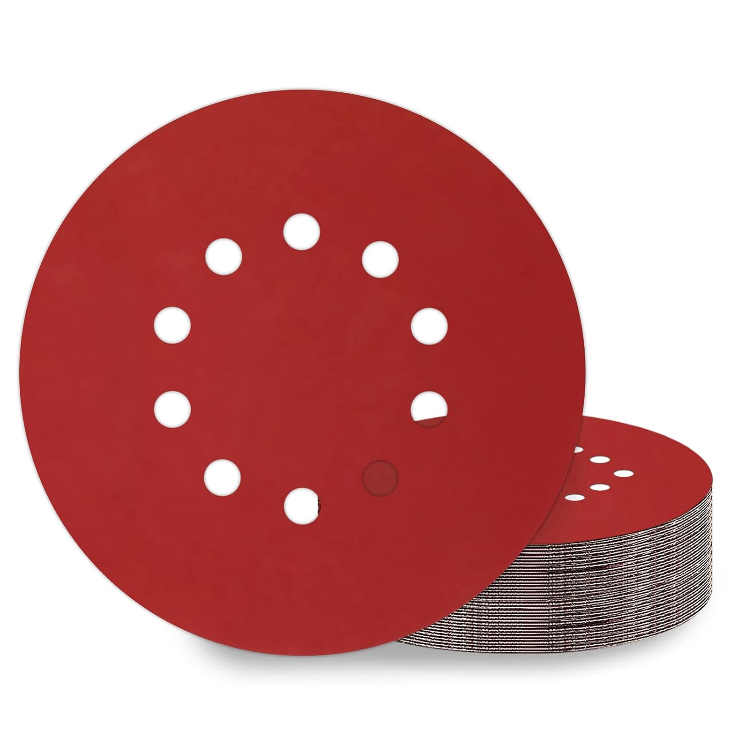 [french Days]disques De Ponçage 225 Mm 25 Pièces Grain P800 10 Trous Disques Abrasifs 225 Mm Ronds Papier Abrasif For Ponceuse