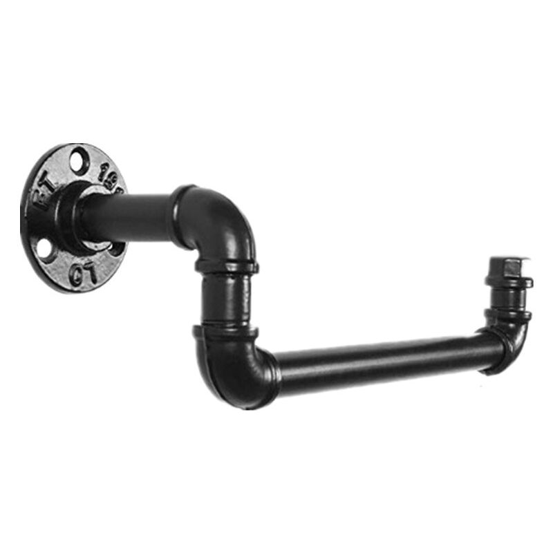 [french Days]porte-serviettes Porte-serviettes Conduite D'Eau En Fer Forgé De Style Industriel (noir),