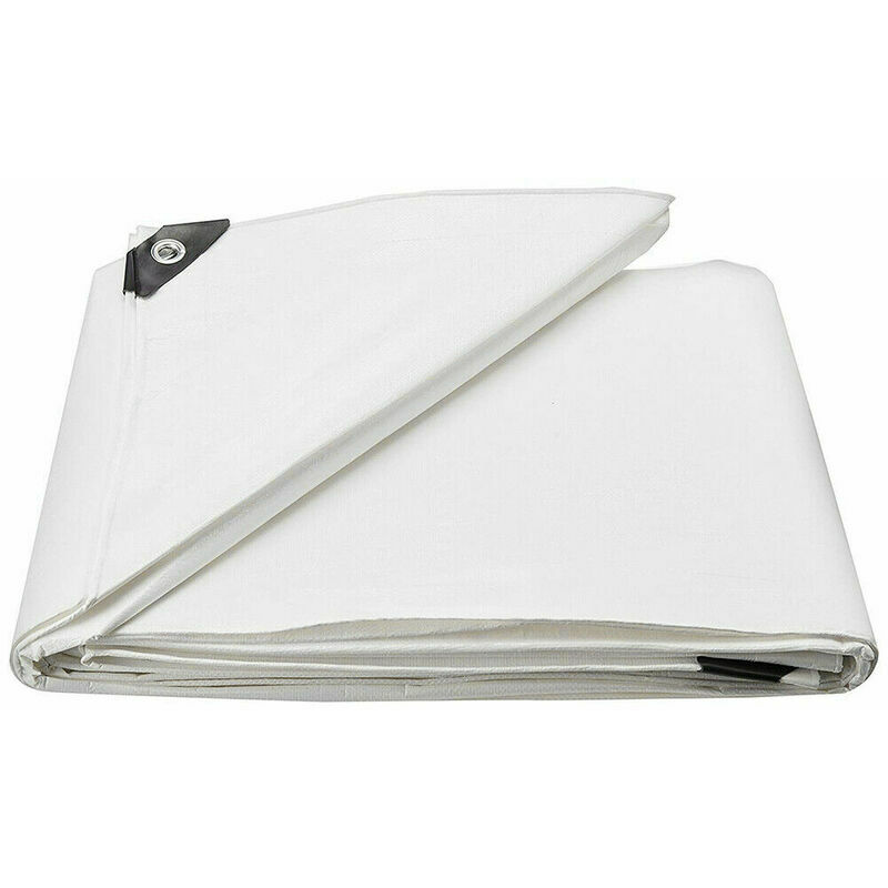 [french Days]bâche De Protection Pe Bâche De Piscine 2x5m, Bâche Imperméable Bâche Imperméable Et Indéchirable, Blanc