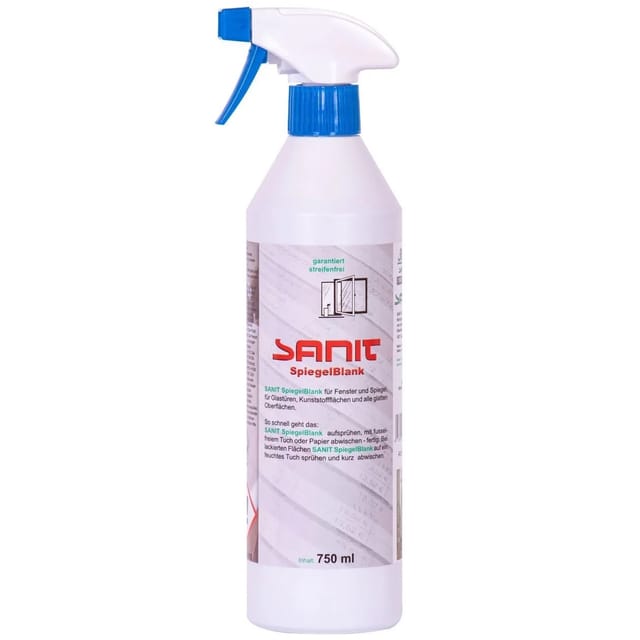 SpiegelBlank Reiniger 3046 750 ml, Flasche, für Fenster und Spiegel - Sanit