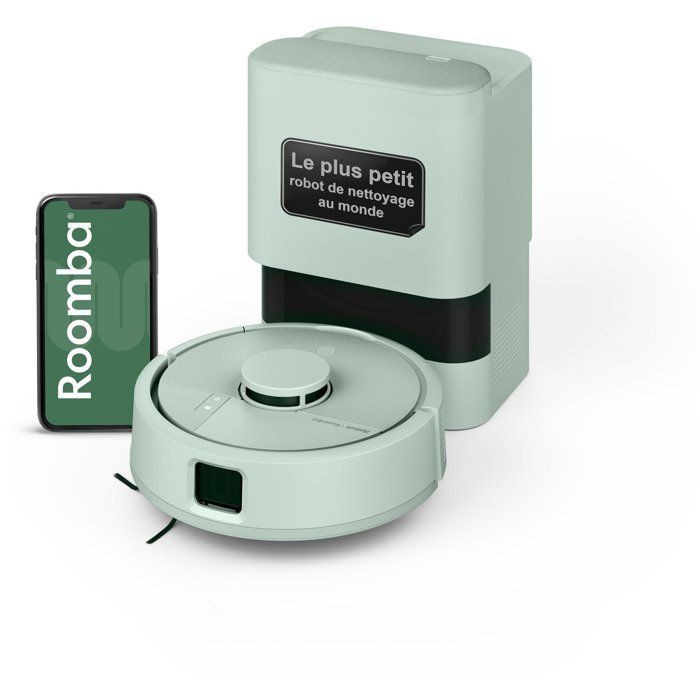 Irobot Roomba Mini Vert - Saug- Und Wischroboter + Auto-entleerungsstation - 7000 Pa - Staubbeutel (station) 2,5 L