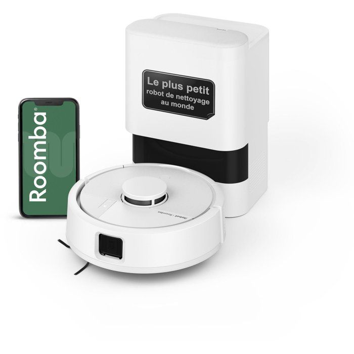 Irobot Roomba Mini Weiß - Saug- Und Wischroboter + Auto-entleerungsstation - 7000 Pa - Staubbeutel (station) 2,5 L