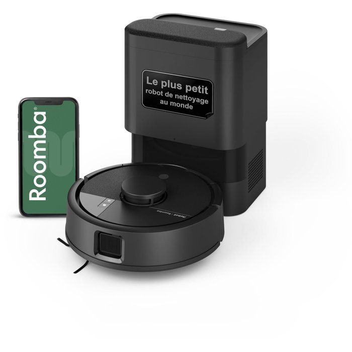 Irobot Roomba Mini Schwarz - Saug- Und Wischroboter + Auto-entleerungsstation - 7000 Pa - Staubbeutel (station) 2,5 L