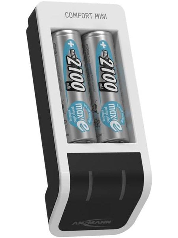 Akku Ladegerät inkl. 2x aa 2100mAh Akkus, USB-Eingang - Ansmann
