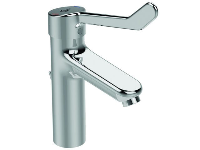 Ideal Standard - Waschtisch-Armatur Ceraplus Grande mit Klinikhebel mit Ablaufgarnitur Ausld.123mm Chr