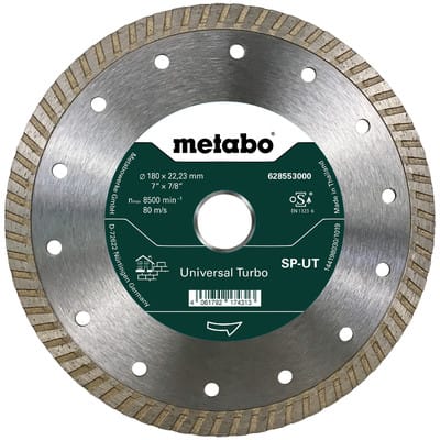 Diamanttrennscheibe 180x22,23mm, sp-ut, Universal Turbo sp (628553000) - Metabo