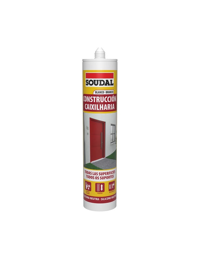 Weißes neutrales Konstruktionssilikon 290 ml 115786 - Soudal