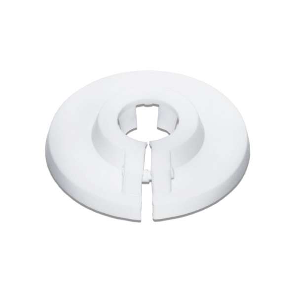 Sanundo - pvc Scharnier-Kunststoffrosette Wandrosette Rosette Kunststoff weiß für Rohre Ø18mm oder 3/8'