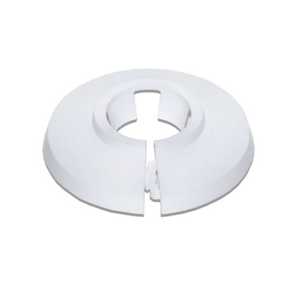 Sanundo - pvc Scharnier-Kunststoffrosette Wandrosette Rosette Kunststoff weiß für Rohre Ø22mm oder 1/2'