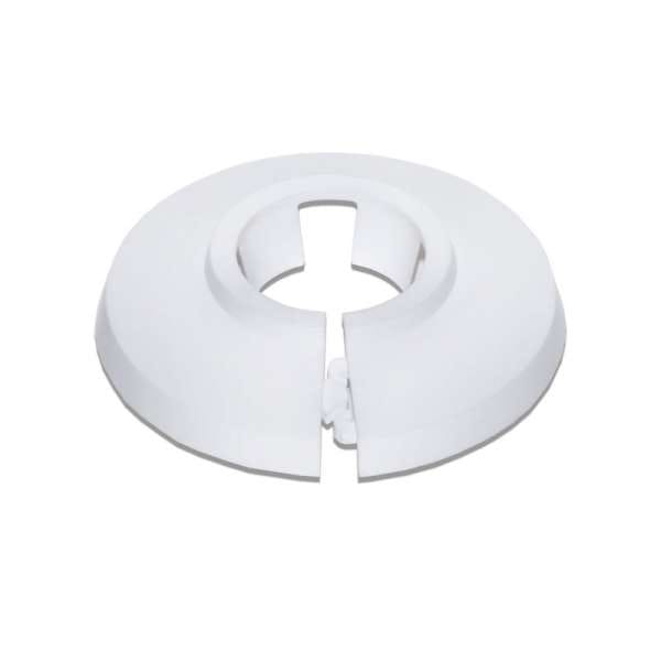 Sanundo - pvc Scharnier-Kunststoffrosette Wandrosette Rosette Kunststoff weiß für Rohre Ø22mm oder 1/2'