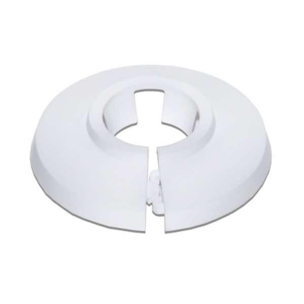 Sanundo - pvc Scharnier-Kunststoffrosette Wandrosette Rosette Kunststoff weiß für Rohre Ø28mm oder 3/4'