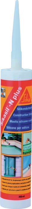 Silicondichtstoff Sika sil n plus schwarz 300 ml Kartusche