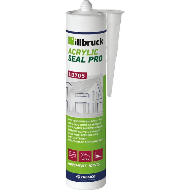 Dispersions Acryl Dichtstoff LD705 - Acryl Dichtmasse weiß, 310ml - Illbruck