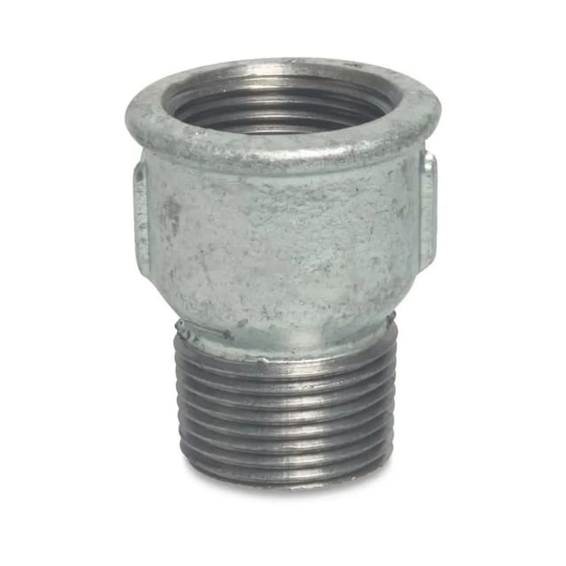 Muffennippel Temperguss, Gewindefitting, 1" IG x 1" AG