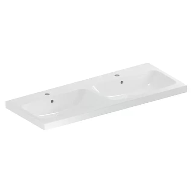 Keramag - Geberit iCon Light Doppelwaschtisch, 120 cm x 48 cm, mit 2