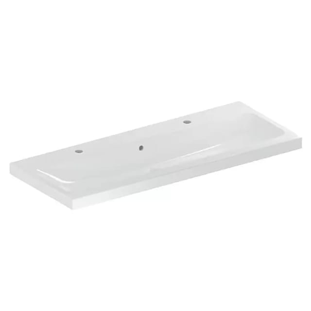 Keramag - Geberit iCon Light Waschtisch, 120 cm x 48 cm, mit 2 Hahnlöcher,