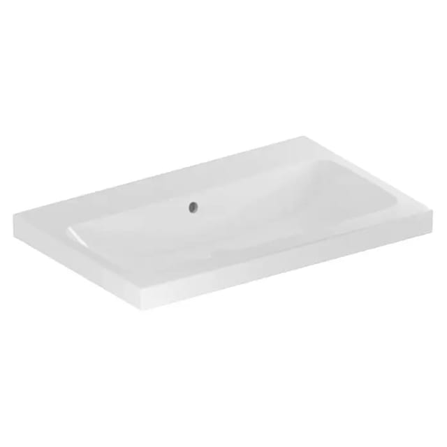 Geberit iCon Light Waschtisch, 75 cm x 48 cm, ohne Hahnloch, mit