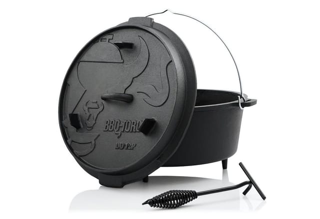 Dutch Oven DO12P, 13,6 l Premium Gusseisen Kochtopf, Gusstopf - Bbq-toro
