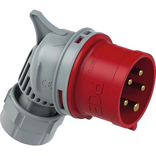 CEE-Winkelstecker 16A, 5-polig, 400V Twist TT, IP44 - Schraubenlos