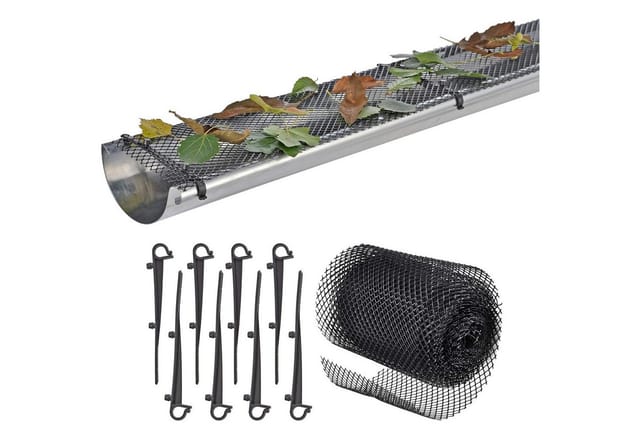 Dachrinnenschutz Länge ca. 6m - Kunststoff Gitter
