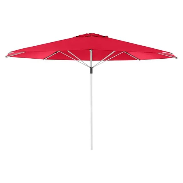 Sonnenschirm/ Großschirm 'Telestar' ø 5,00 m, rot, ohne Volant, Bezug aus 100% Polyester, Gestell aus Aluminium, 25 kg Sonnenschirm / Großschirm