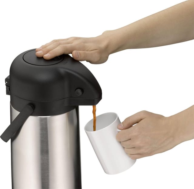Pumpkanne 2,5 l doppelwandiger Edelstahlkörper