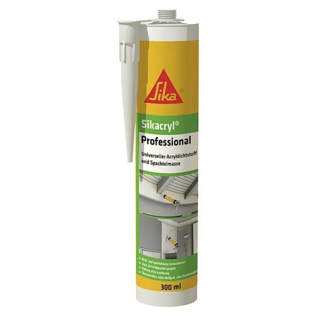 Sika - cryl Professional 300ml weiß Acryldichtstoff Spachtelm.