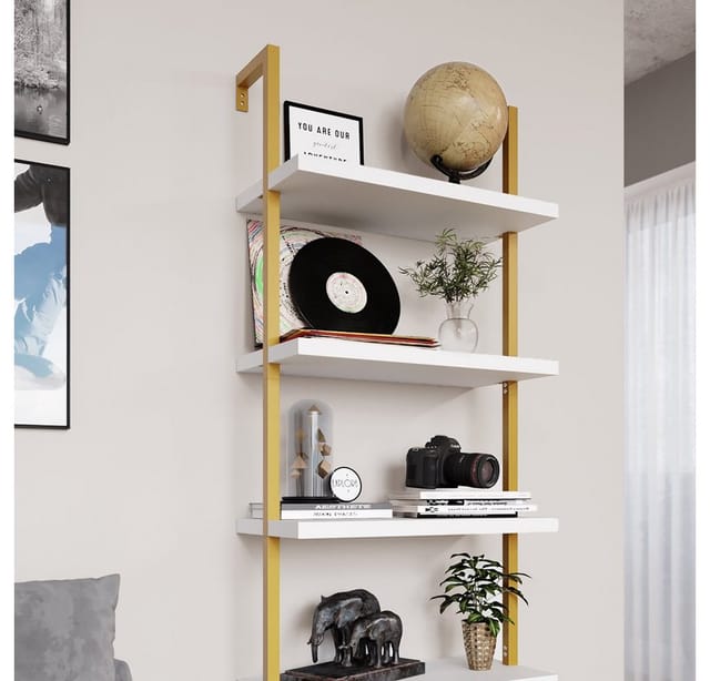 Vicco - Leiterregal Ava, Weiß, 60 x 183 cm
