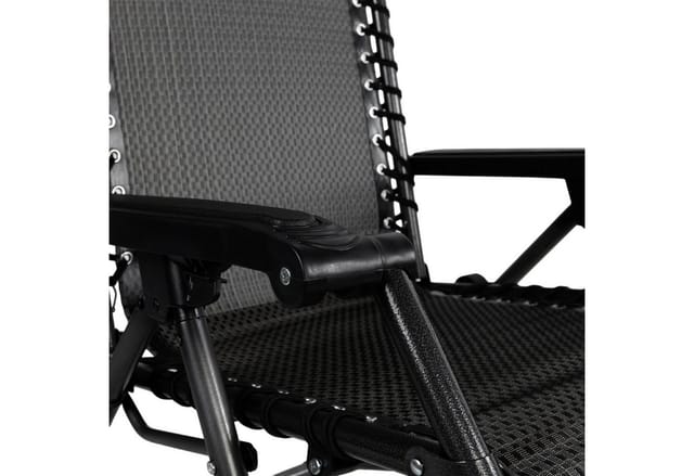 Spetebo - Relax Sessel mit Kopfkissen - 178cm / anthrazit - Verstellbarer Garten Sonnen Liege Stuhl