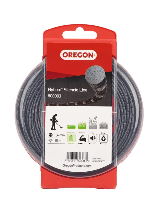 Freischneider-Faden Runder Twist Nylium Silencio Schwarz ø2,4mm/87m Oregon 800010