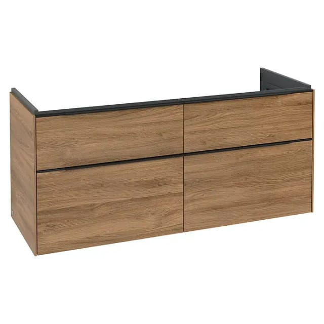 Waschtischunterschrank Subway 3.0 C56801 1272x576x462mm 4 Auszüge, Waschtisch mittig, Kansas Oak - Villeroy&boch