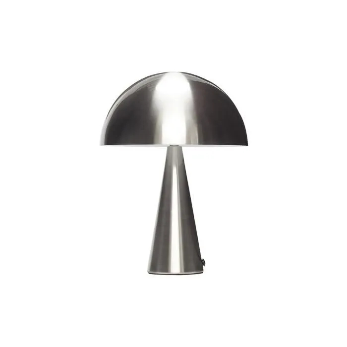 Lampe Hubsch Mush Metall 25x33 Cm Nickel