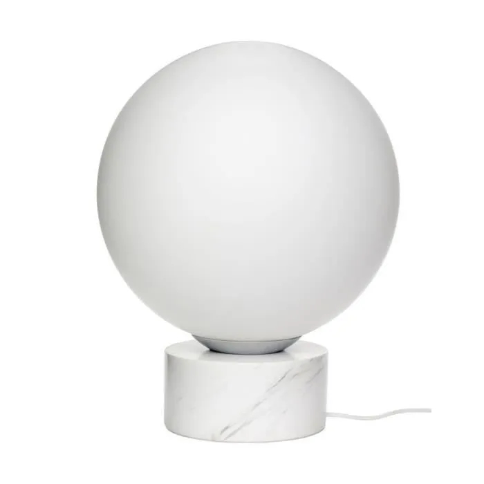 Stehlampe Hubsch Sphere Marmorfuß Mattiertes Glas
