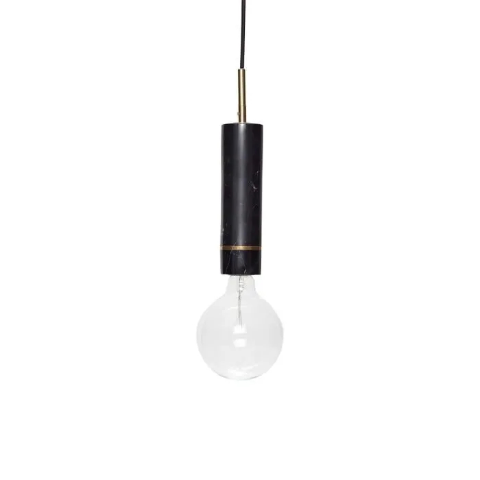 Pendelleuchte Hubsch Elegant Schwarzer Marmor Messing