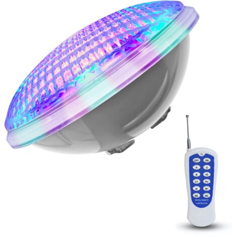 Ampoule Led Piscine Par56 54w 12v – Éclairage Étanche Ip68 – Remplacement Pour Lampes Halogènes 300w – 12 Modes De Couleurs