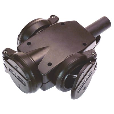 As Schwabe 60455 3fach-Kupplung Vollgummi 230 v Schwarz IP44