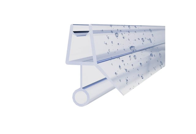 Duschdichtung Wasserabweisprofil unten mit runder Streiflippe gerade für 5/6 mm Glasstärke Länge 50 cm - Witen&nock