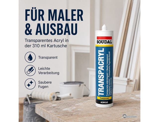 Acryrub Acryl Herstellerfarbe Transparent 9200 310 ml - Soudal