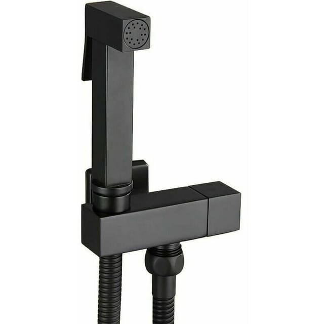 Toiletten-Duschset aus schwarzem Messing – Hand-Bidet-Sprühgerät mit Wandhalterung – persönliche Hygiene – Modell G1/2.