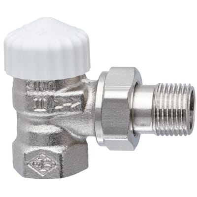 IMI Heimeier Thermostat-Ventilunterteil V-exact II, Eckform, DN 20, vernickelt