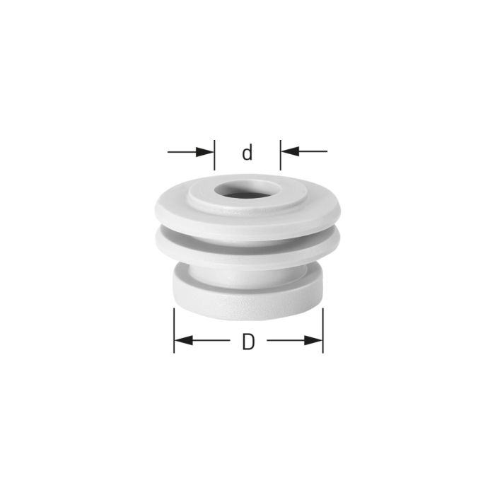 Stedo Urinal-Verbinder 110105 ø 33-35 mm, Rohr 19 mm, grau, für Unterputz, lose - ASW