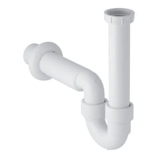 Siphon Rohrbogengeruchsverschluss für Spülbecken, Abgang horizontal Außendurchmesser 50mm, Alpinweiß - Geberit